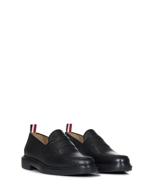 Thom Browne Black Penny Loafers for men