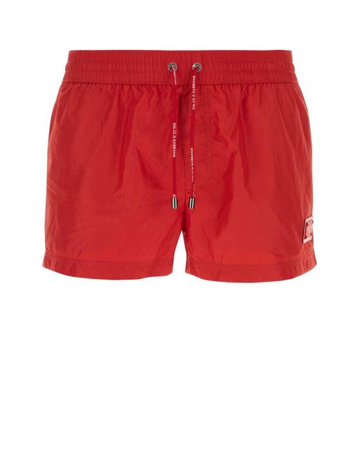 Dolce & Gabbana Red Swimsuits for men