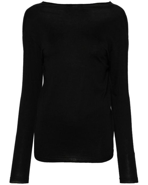 Fabiana Filippi Black Cotton And Silk Blend Sweater