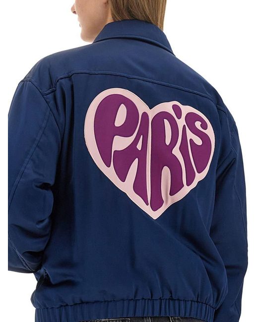 KENZO Heart Jacket in Blue | Lyst