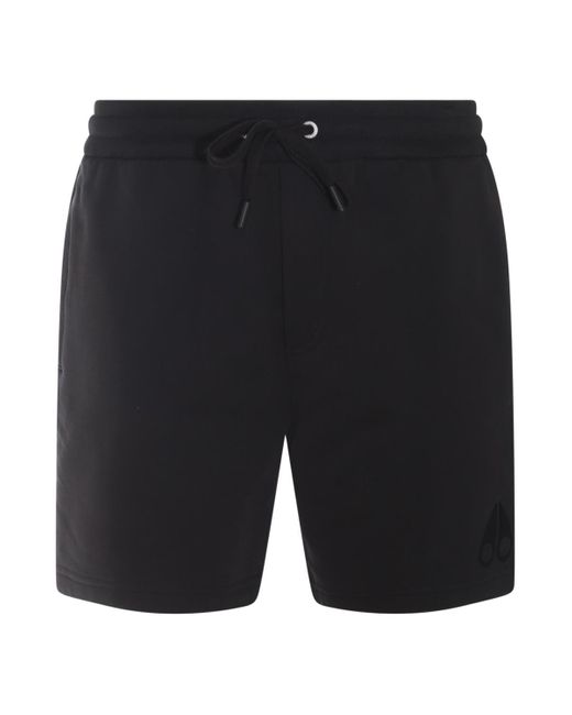 Moose Knuckles Black Cotton Shorts for men