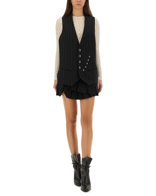 Isabel Marant Black Pinstripe Vest