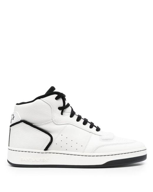Saint Laurent Sl/80 High-top Sneakers in White for Men