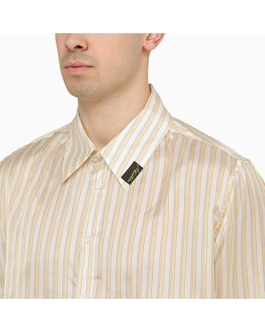 Martine Rose Natural Striped Rayon Shirt for men