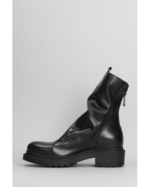 METISSE Black Low Heels Ankle Boots