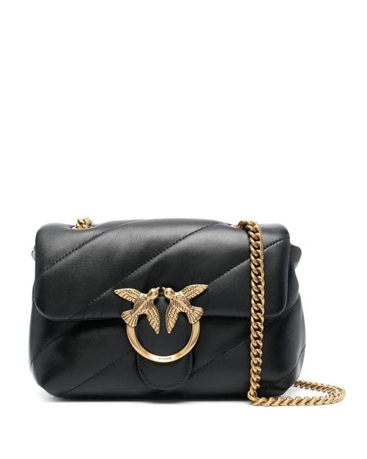Pinko Black Love Puff Mini Cl Sheep Nappa