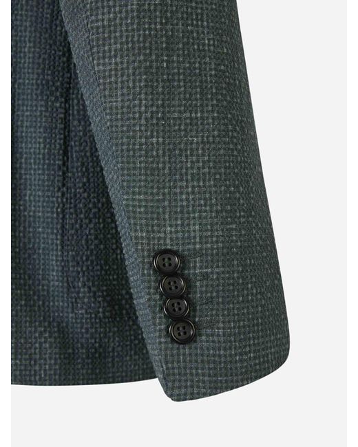 Canali Gray Two-Tone Wool Blazer for men