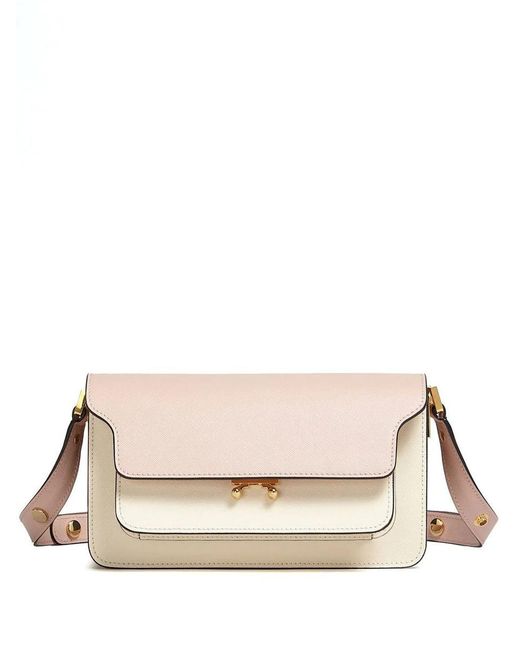 Marni Natural Trunk Colour-Block Shoulder Bag
