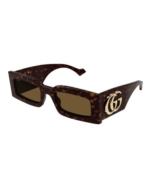 Gucci Brown Gg1535S Linea Gg Logo Sunglasses
