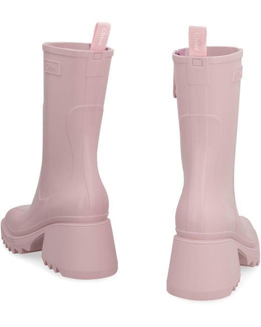 Chloé Pink Betty Rubber Boots