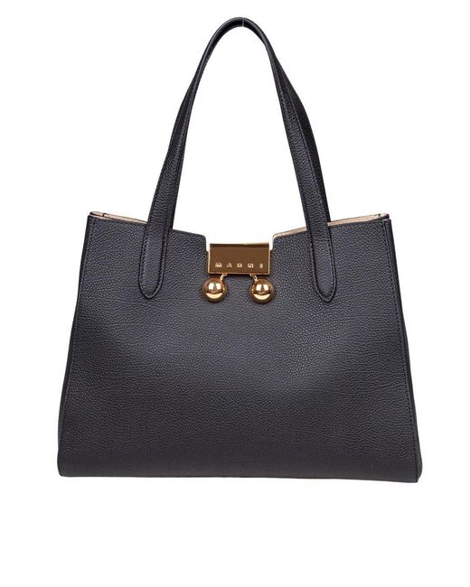 Marni Black Trunkaroo Tote Bag