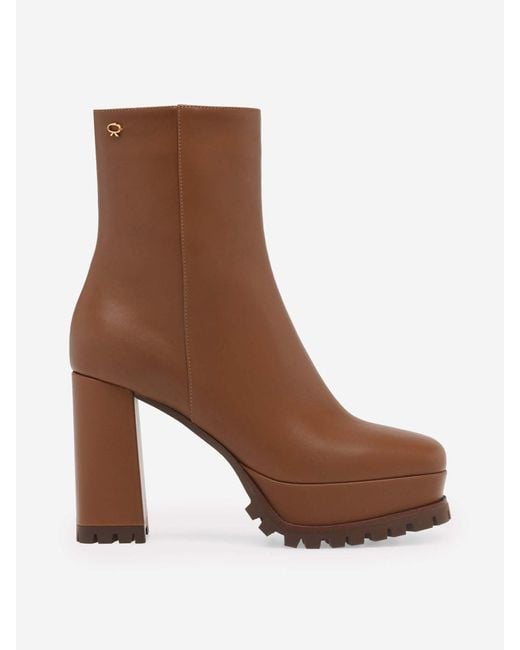 Gianvito Rossi Brown Harlem Booties
