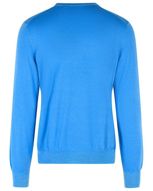 Gran Sasso Blue Light Cashmere Sweater for men