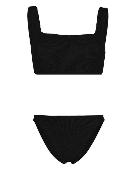 Hunza G Black Xandra Crinkled Bikini