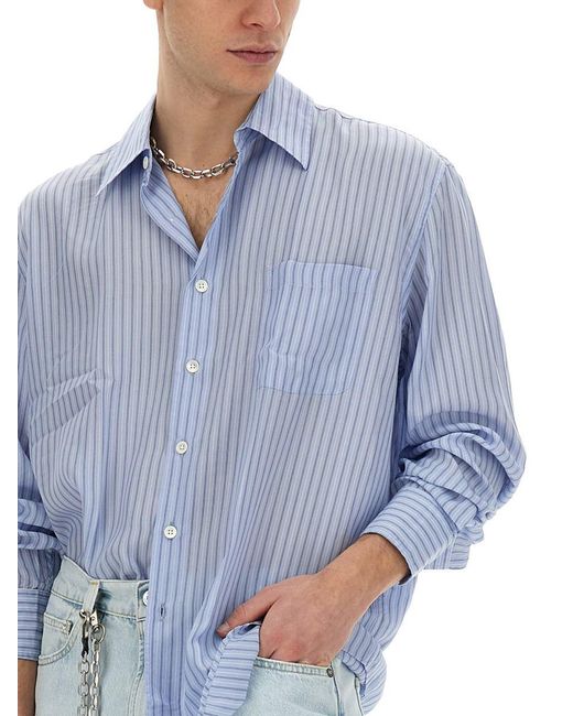 Our Legacy Blue Striped Shirt for men