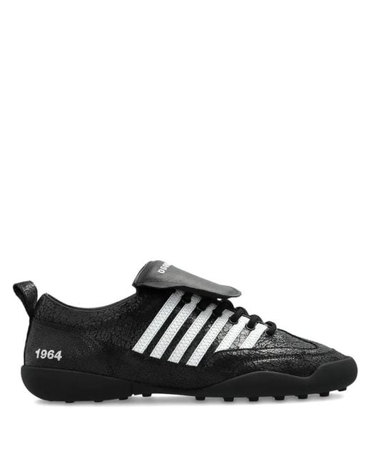 DSquared² Black Lace-Up Low Top Sneakers for men