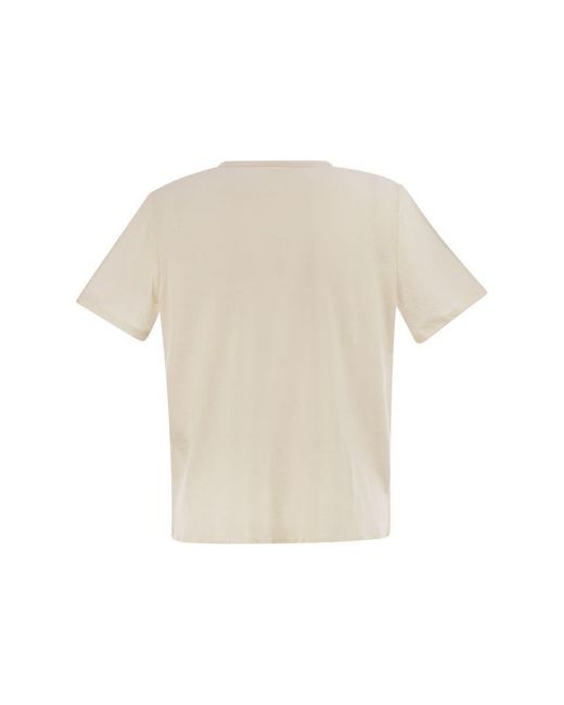 Majestic Filatures White Linen Crew-Neck T-Shirt