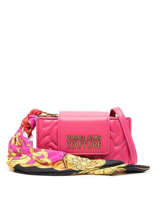Versace Jeans Pink Thelma Attached-scarf Crossbody Bag