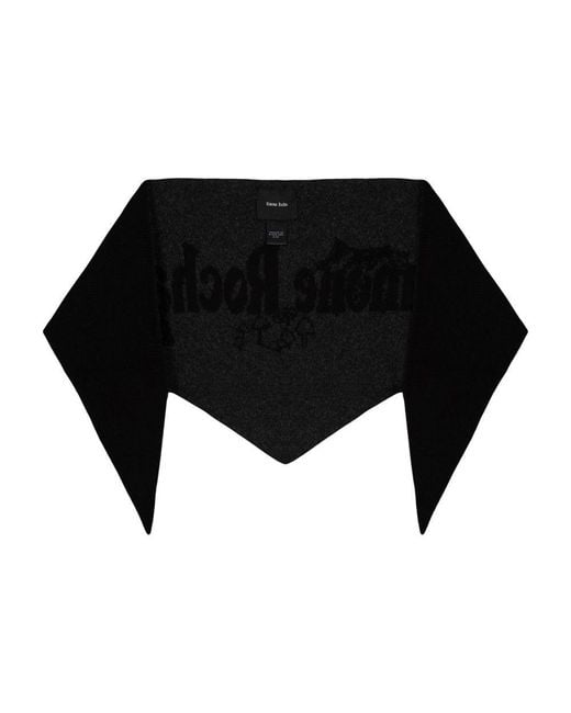 Simone Rocha Black Daisy Scarf