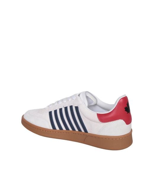 DSquared² White Leather Boxer Sneakers for men