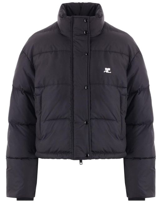 Courreges Blue Nylon Puffer Jacket