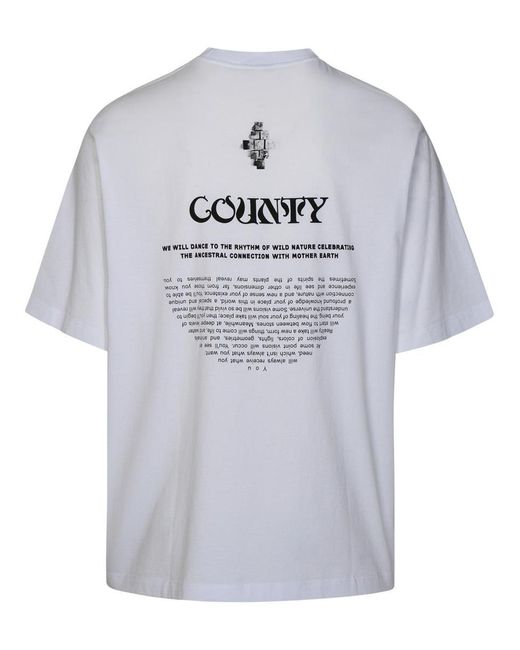 Marcelo Burlon White 'County' Cotton T-Shirt for men