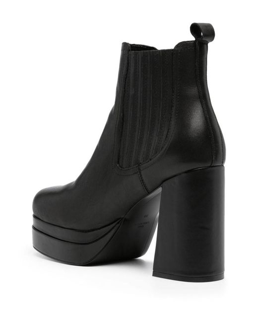 Karl Lagerfeld Black Logo-print 110mm Platform Boots