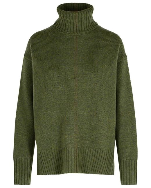 Polo Ralph Lauren Green Wool Turtleneck Sweater