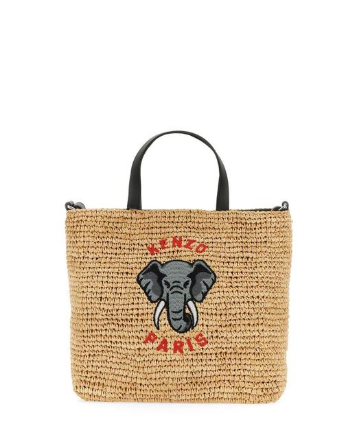 KENZO Black Elephant Tote Bag