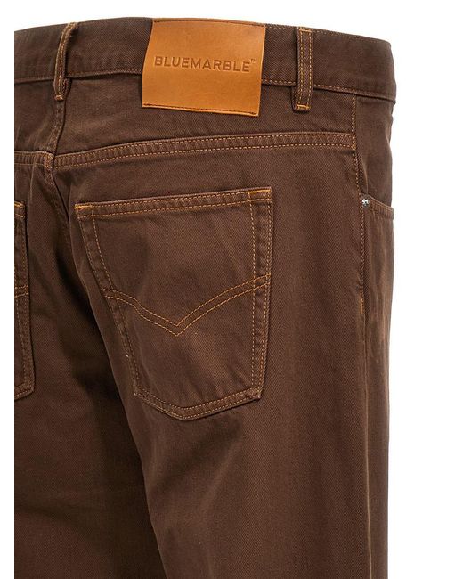 Bluemarble Brown 'Flower' Jeans for men