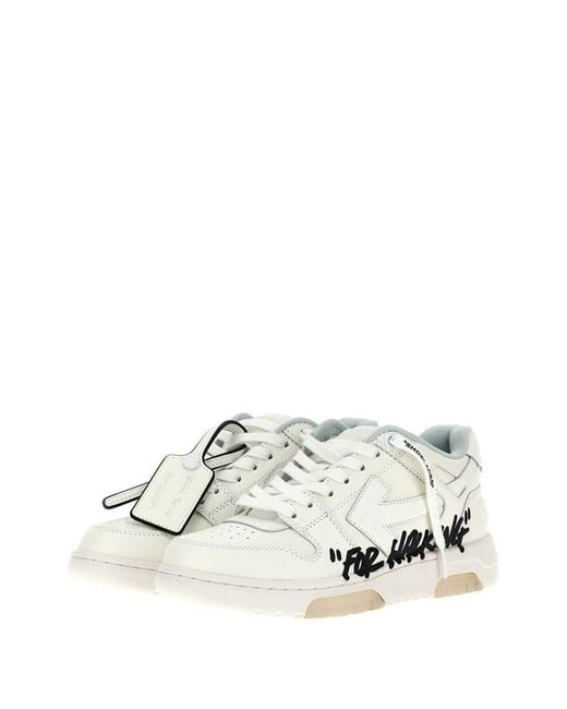 Off-White c/o Virgil Abloh Metallic Out Of Office For Walking Leather Sneakers