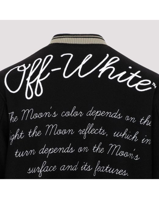 Off-White c/o Virgil Abloh Black Off- Off Logo-Appliqué Bomber Jacket for men
