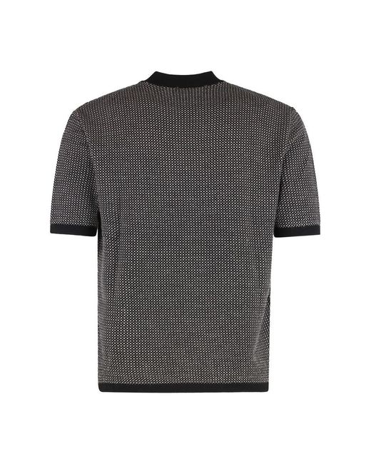 Emporio Armani Sweater With Short Sleeves in Grey for Men | Lyst UK