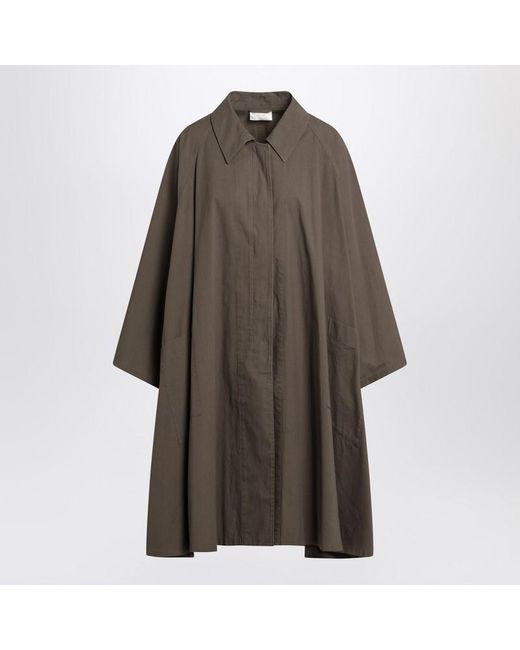 The Row Brown Kaki Colour Single-Breasted Trench Coat