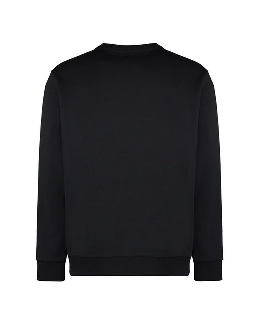 Burberry Black Cotton Crew-Neck Sweatshirt for men