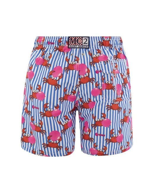 Mc2 Saint Barth Red Gustavia Swimming Costume With Big Babol Print Special Edition for men