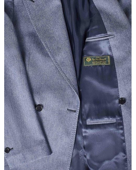 Franzese Collection Blue Franzese Napoli Stefano De Martino Model Blazer for men