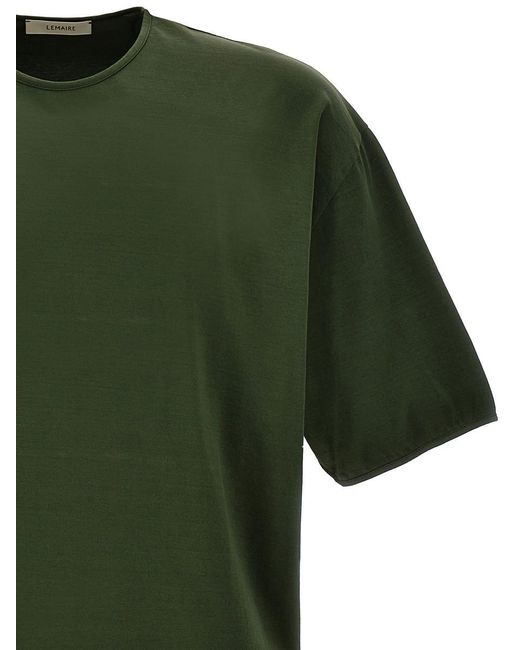 Lemaire Green Mercerized Cotton T-shirt for men