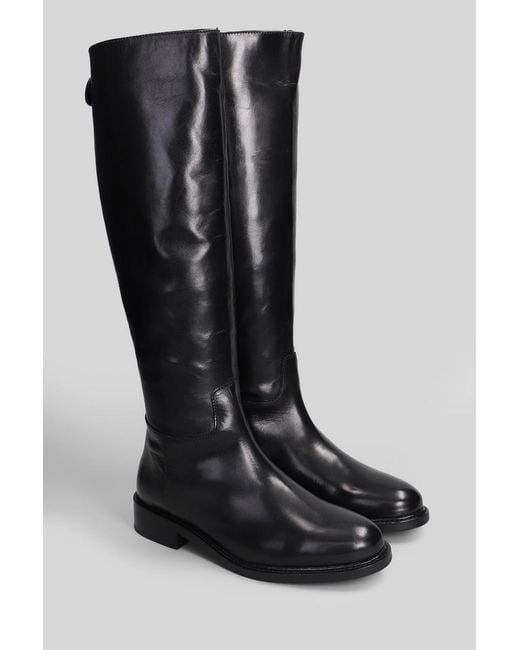 METISSE Black Low Heels Boots