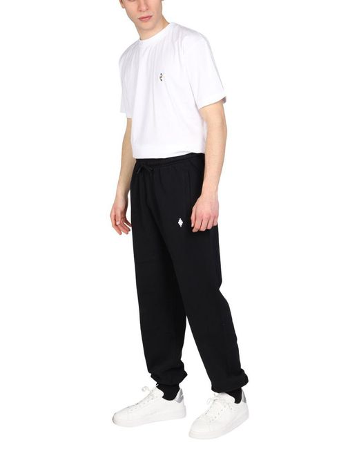 Marcelo Burlon Black Relaxed Fit Sweatpants for men
