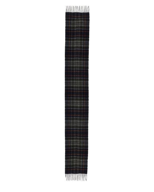 Barbour Black Scarf With Check Pattern for men