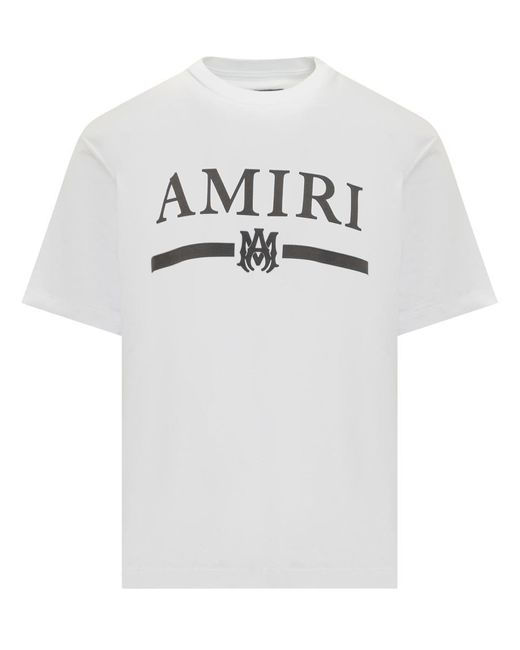 Amiri White T-shirt With Bar Logo