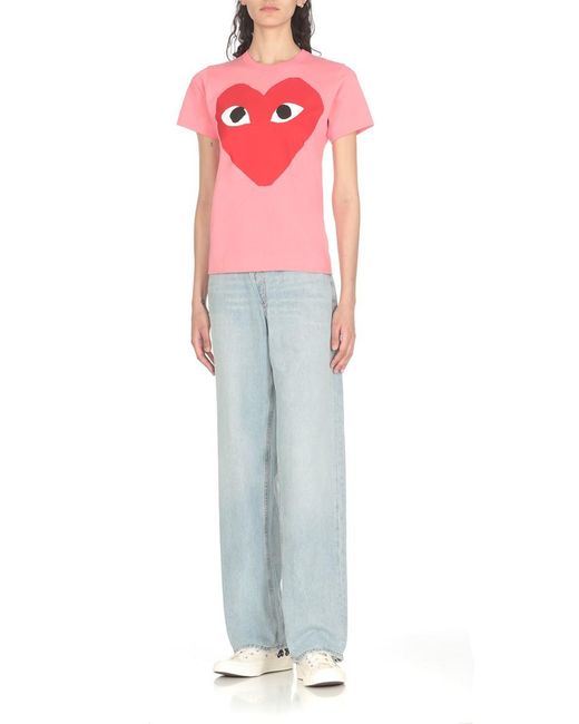COMME DES GARÇONS PLAY Red Comme Des Garcons Play T-Shirts And Polos