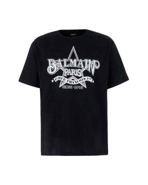 Balmain Black T-Shirt for men