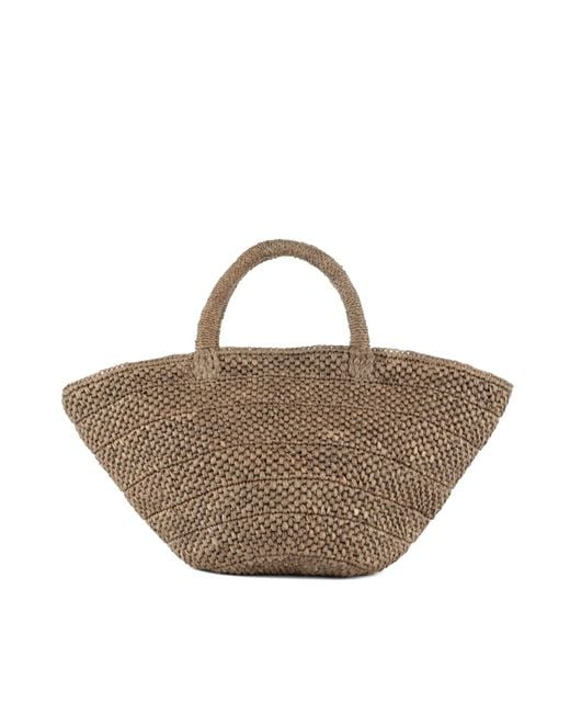 IBELIV Brown Ela Dark Tea Bag In Raffia