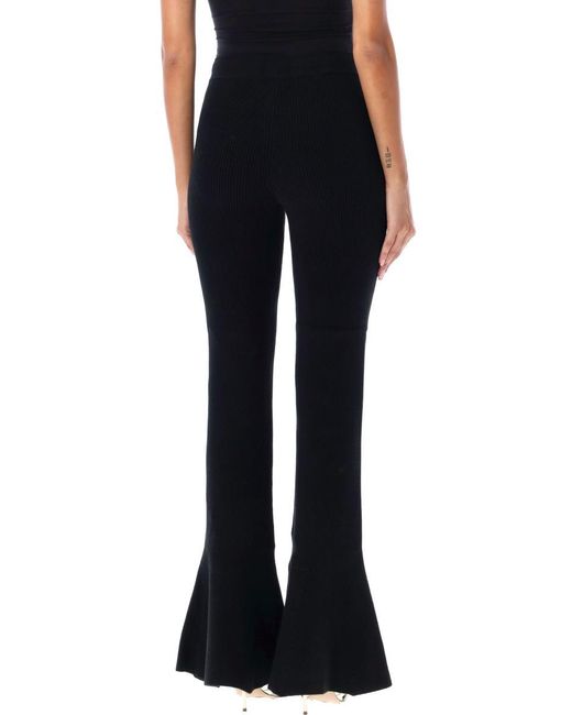 Alessandra Rich Black Wool Blend Knitted Trousers