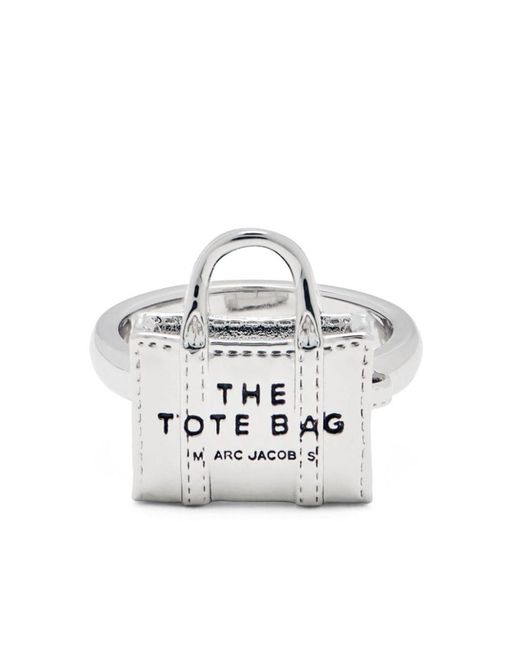 Marc Jacobs White The Mini Icon Tote Bag Sculpted Ring