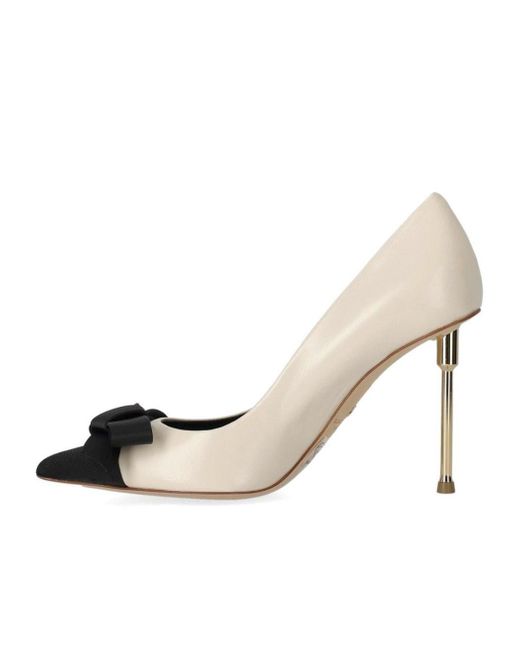 Elisabetta Franchi Metallic Butter Pump With Bow