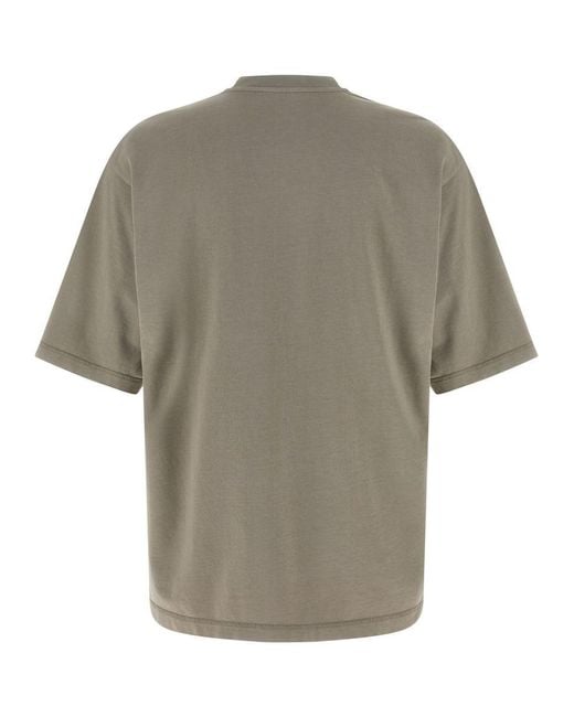 Dolce & Gabbana Gray Flocked Print T-shirt for men