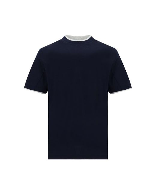 Brunello Cucinelli Blue T-shirts for men